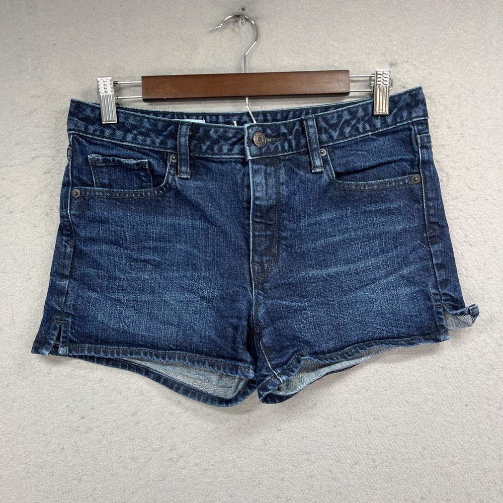 Gap Denim Slim Shorts Womens 27 Blue Jorts 1969 Stretch Dark Wash Casual Summer